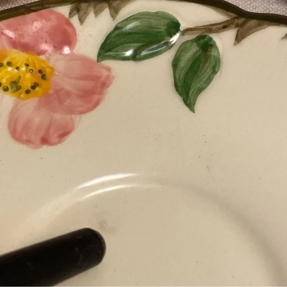 Vintage Franciscan Desert Rose 5 plate LOT teacup saucer plates pink floral MCM - Picture 5 of 16